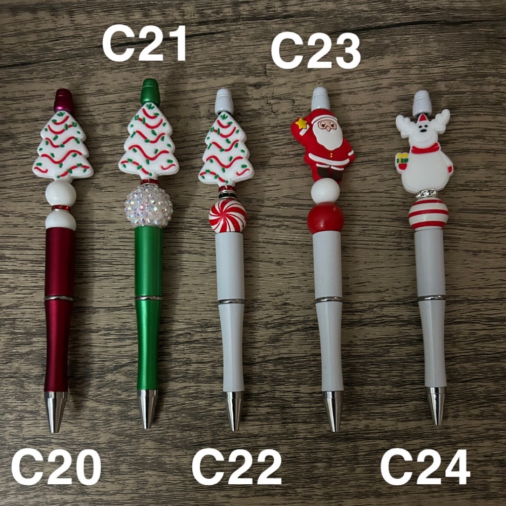 Beaded Christmas Pens